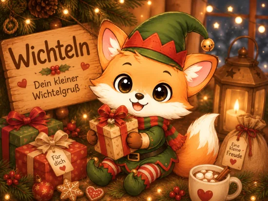 Wichteln digital organisieren mit Geschenken und Smartphone